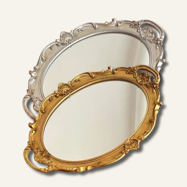 vintage mirror tray